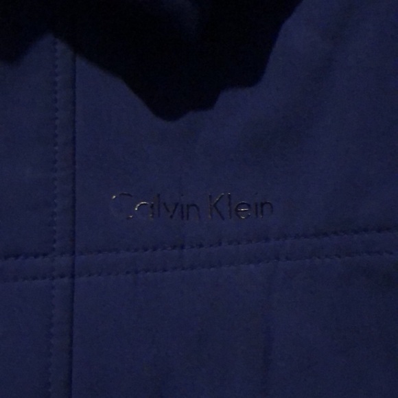 Violet Calvin Klein weather resistant ,  soft shell 3/4 length fitted jacket - Picture 3 of 9